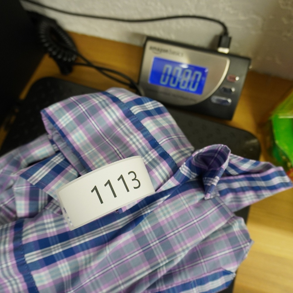 Vineyard Vines OTG Button Down Shirt Mens Large Purple Plaid Performance Brrr - Picture 11 of 11